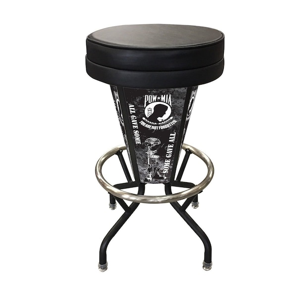 Lighted POW/MIA 30" Swivel Bar Stool